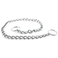 Ecloud Shop® Octagonal retorcido Cadena de una Sola Fila de Acero Inoxidable de Carbono Collar de Cuello de Mascotas XL
